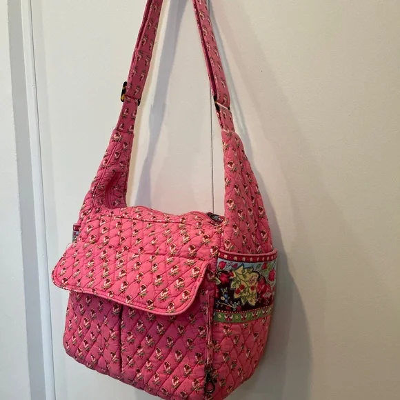 Vera Bradley Pink Pansy small messenger bag - Picture 4 of 11